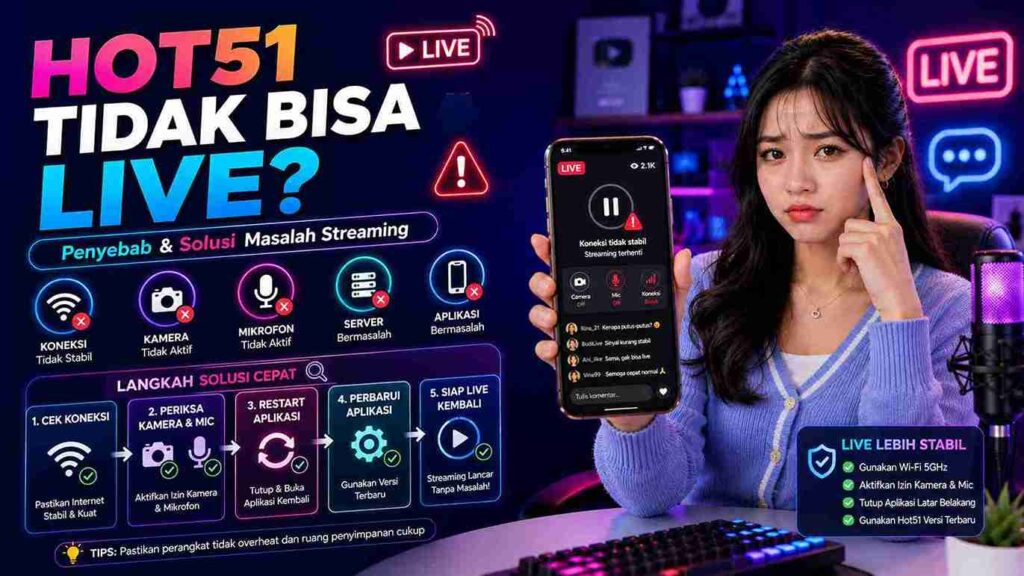 Hot51 Tidak Bisa Live? Penyebab dan Solusi Praktis