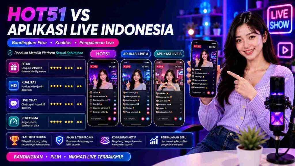 Hot51 vs Aplikasi Live Indonesia: Cara Memilih Platform