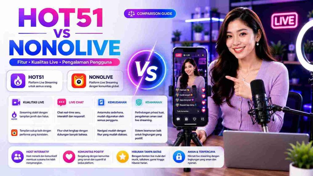 Hot51 vs Nonolive: Perbandingan Fitur dan Pengalaman Live
